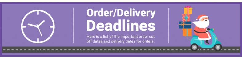 Christmas Order Delivery Deadlines 2022